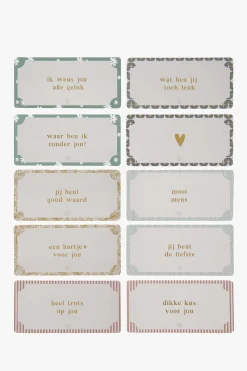 ZUSSS Versiering & Inpakken*10 complimentenkaartjes in doosje color multi