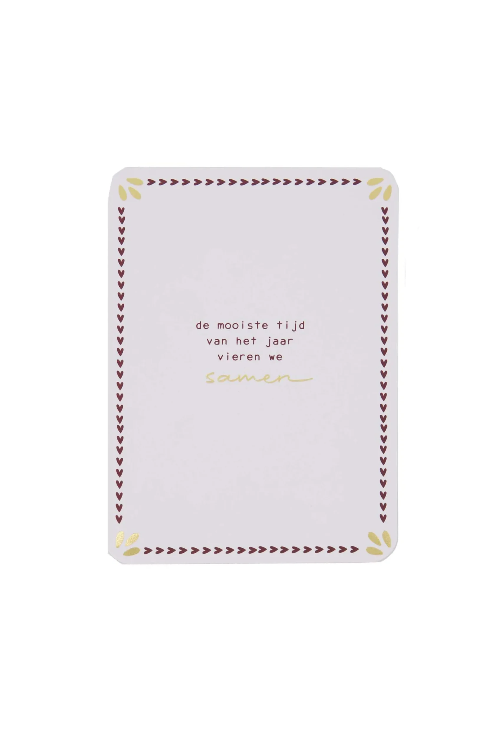ZUSSS Kaartjes*ansichtkaart de mooiste tijd van het jaar wit