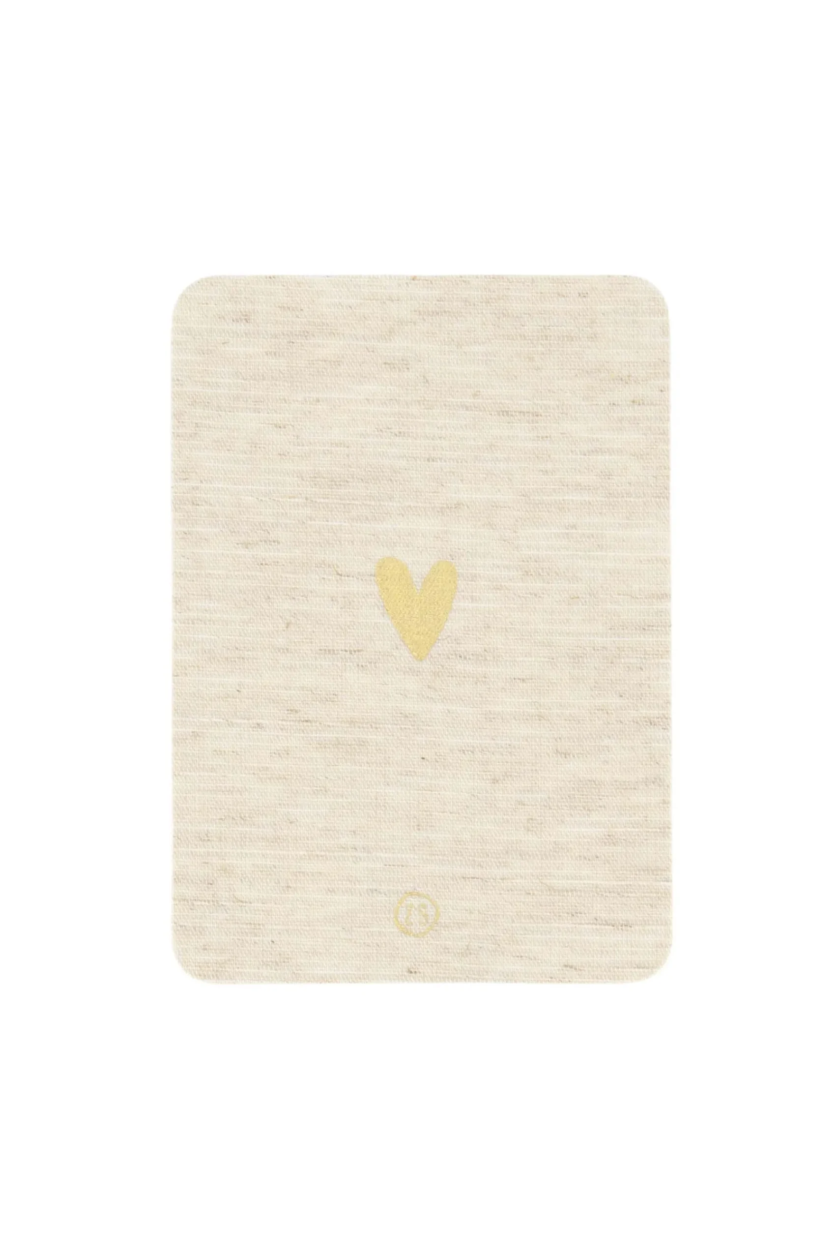 ZUSSS Kaartjes*ansichtkaart hartje linnen