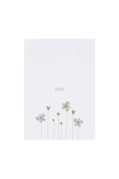 ZUSSS Kaartjes*ansichtkaart liefs wit/goud