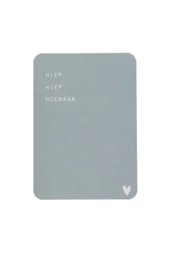 ZUSSS Kaartjes*ansichtkaart ronde hoeken hiep hiep hoera groen