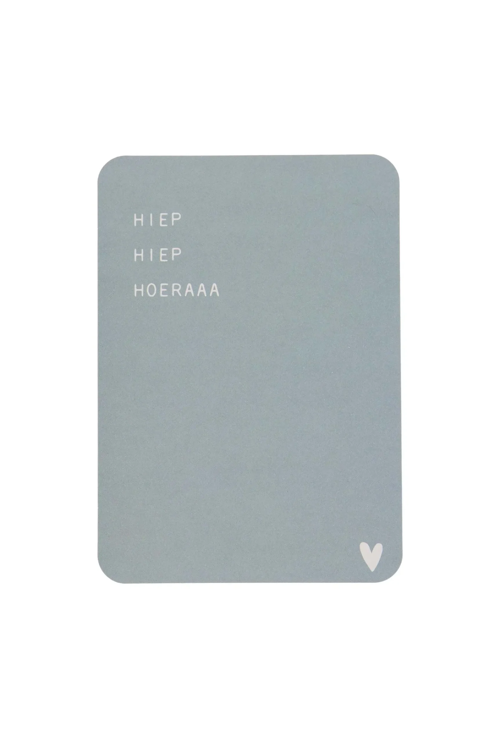 ZUSSS Kaartjes*ansichtkaart ronde hoeken hiep hiep hoera groen