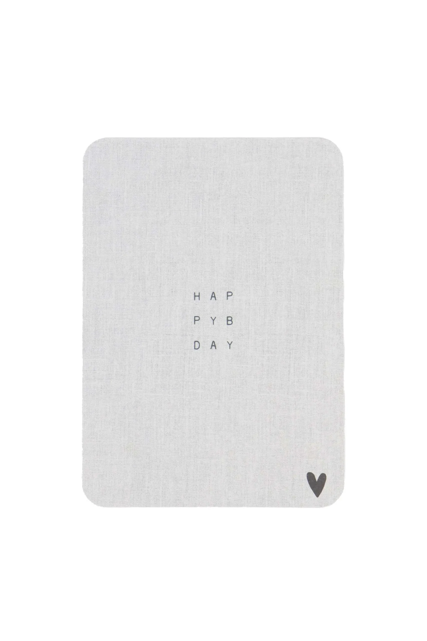 ZUSSS Kaartjes*ansichtkaart ronde hoeken happy birthday linnen goud