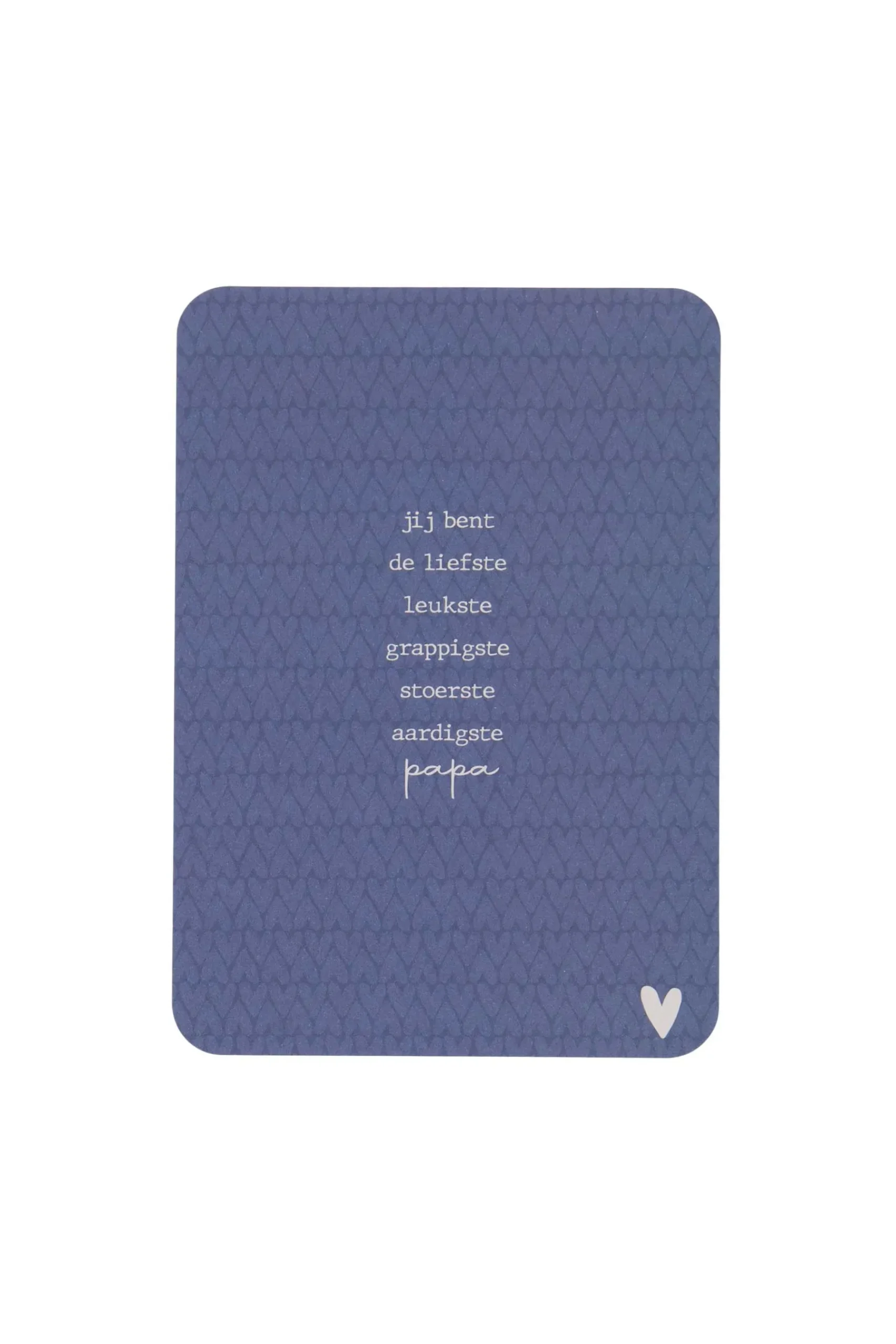 ZUSSS Kaartjes*ansichtkaart ronde hoeken liefste papa blauw