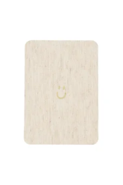 ZUSSS Kaartjes*ansichtkaart smiley linnen