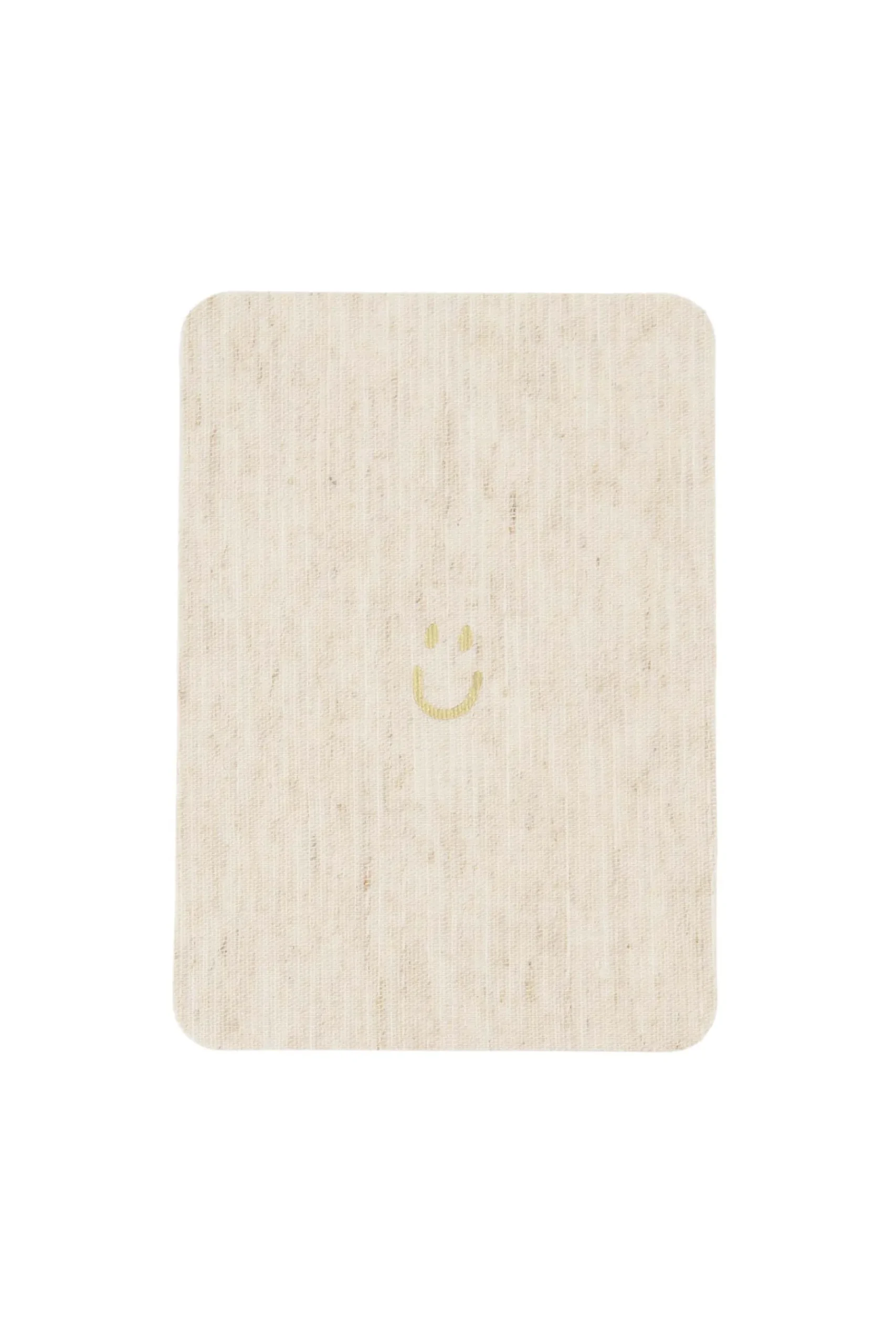 ZUSSS Kaartjes*ansichtkaart smiley linnen