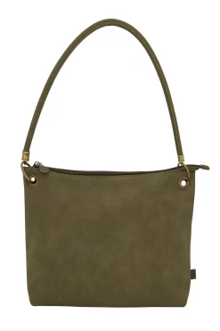 ZUSSS Schoudertassen & Handtassen*basic schoudertas met hengsel L donkergroen