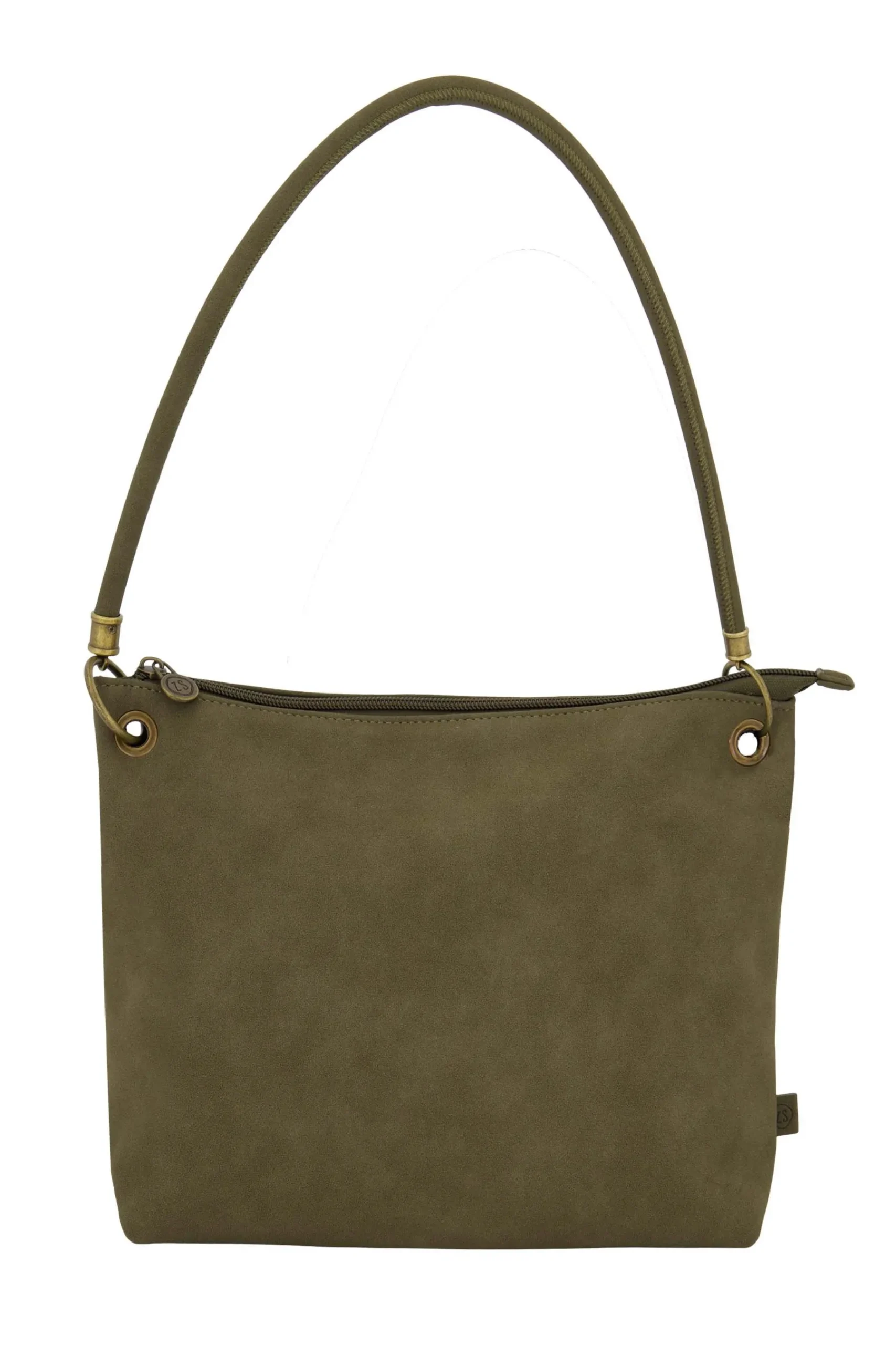 ZUSSS Schoudertassen & Handtassen*basic schoudertas met hengsel L donkergroen