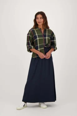 ZUSSS Tops*blouse met ruit donkergroen