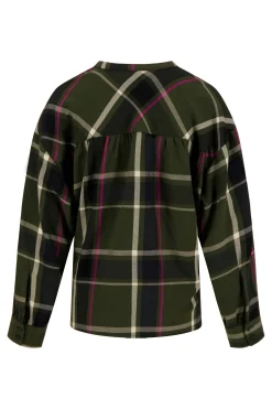 ZUSSS Tops*blouse met ruit donkergroen