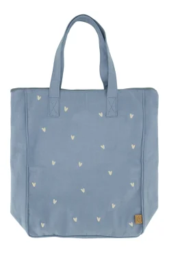 ZUSSS Schoudertassen & Handtassen*boodschappentas hartje grijsblauw