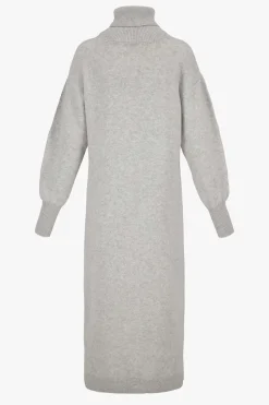 ZUSSS Jurkjes & Rokken*brei jurk met wijde mouwen lichtgrijs