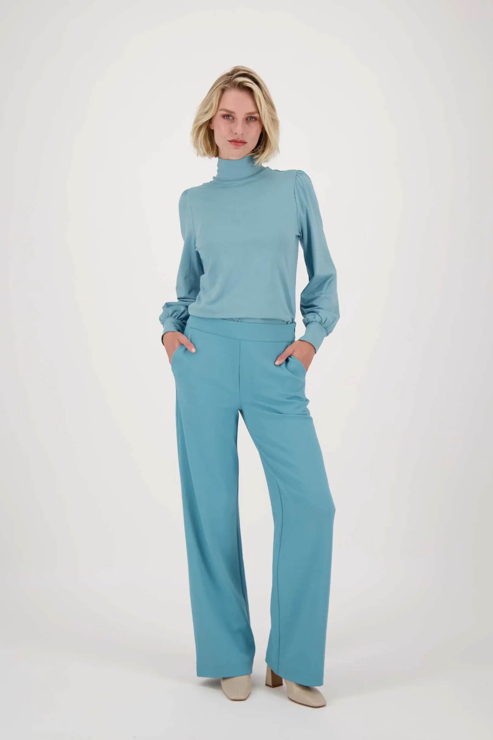 ZUSSS Broeken & Jeans*broek met elastaan grijsblauw