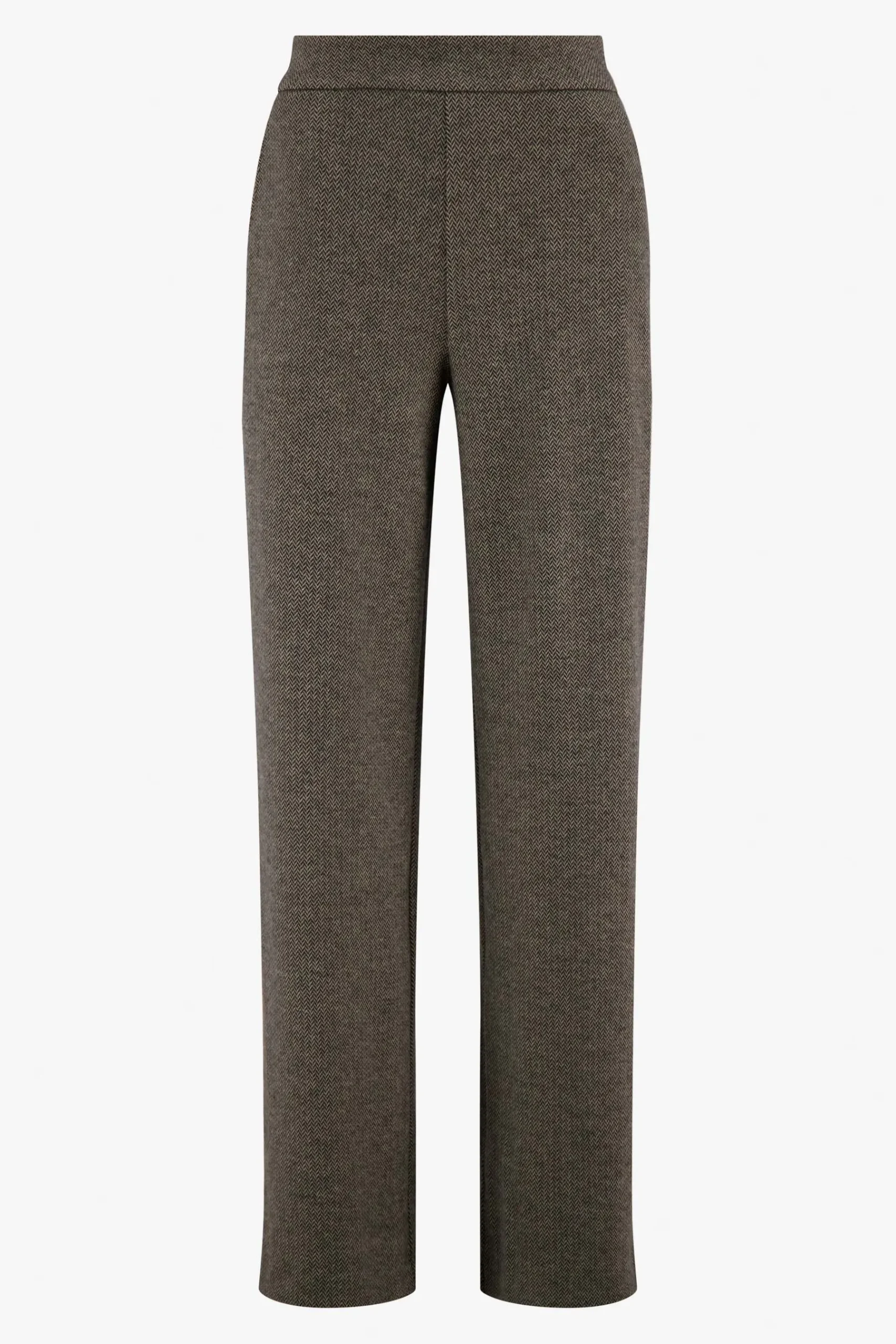 ZUSSS Broeken & Jeans*broek met visgraat structuur grijs