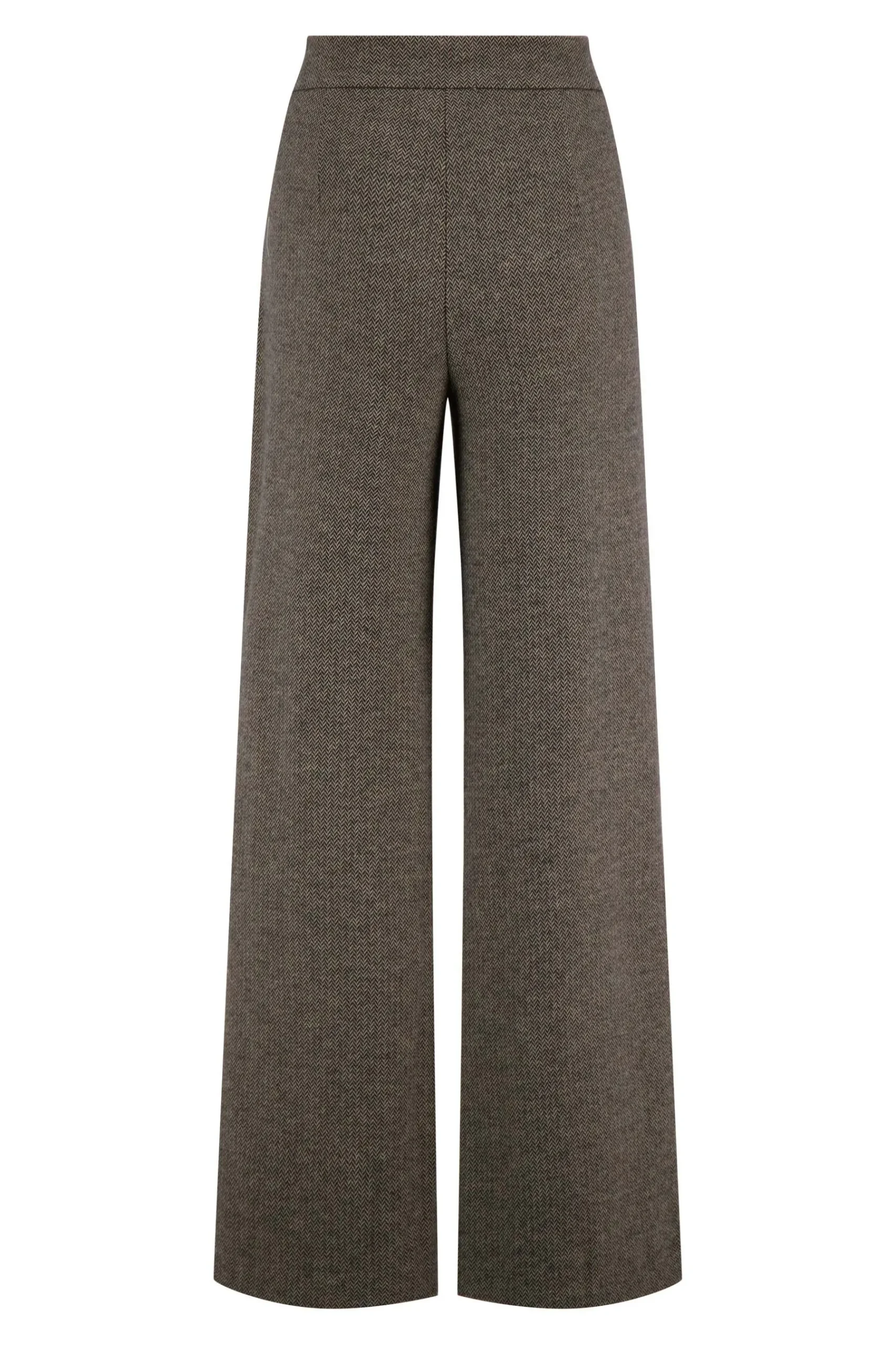 ZUSSS Broeken & Jeans*broek met visgraat structuur grijs