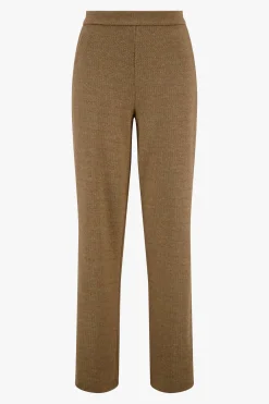 ZUSSS Broeken & Jeans*broek met visgraat structuur beige