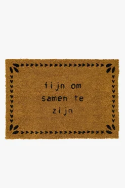 ZUSSS Overige Woonaccessoires*deurmat fijn om samen te zijn zwart