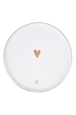 ZUSSS Servies*dinerbord hartje wit goud