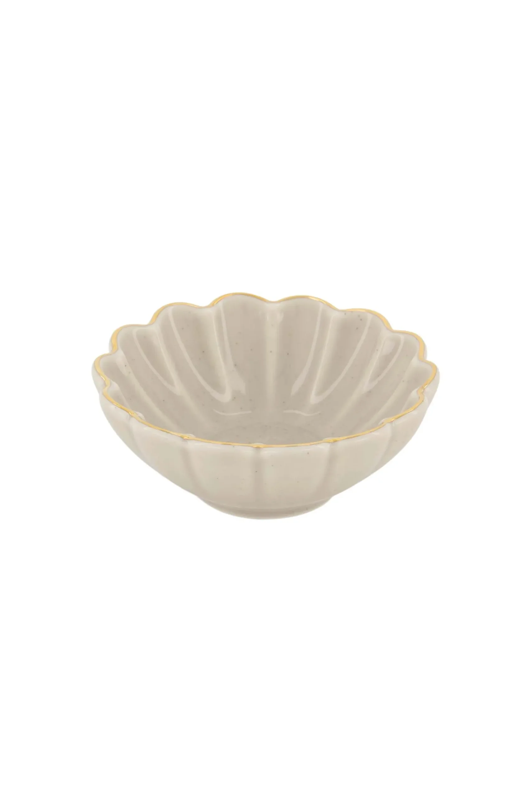 ZUSSS Servies*dipschaaltje schulprand beige/goud