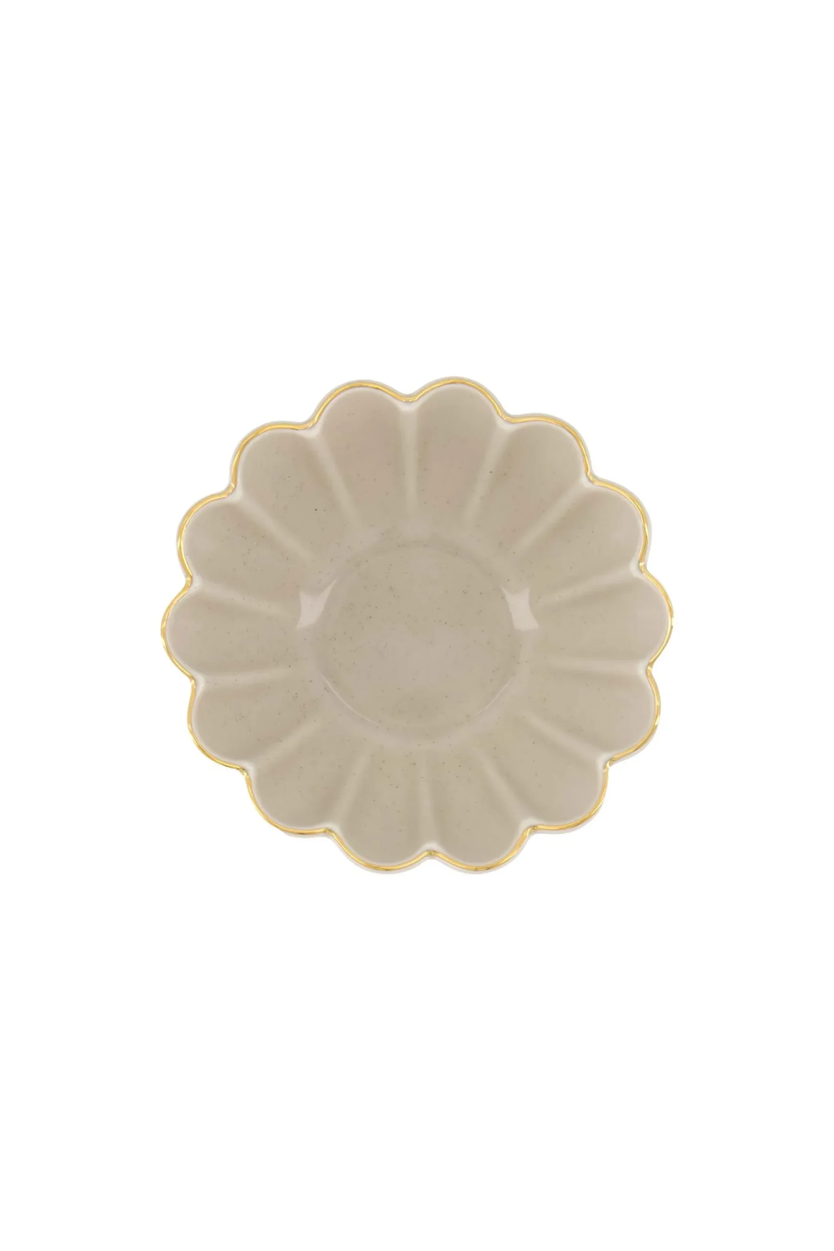 ZUSSS Servies*dipschaaltje schulprand beige/goud