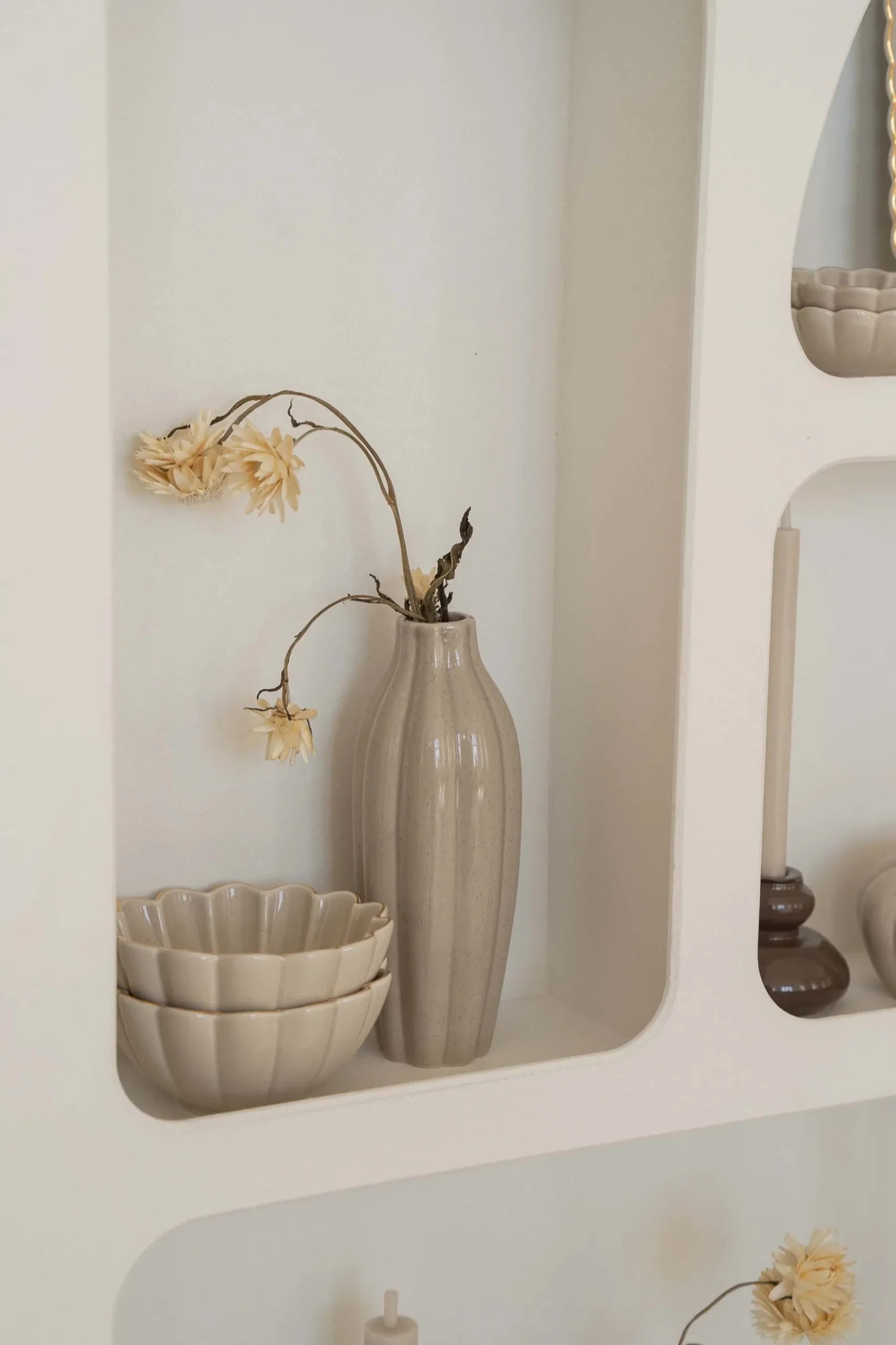 ZUSSS Servies*dipschaaltje schulprand beige/goud