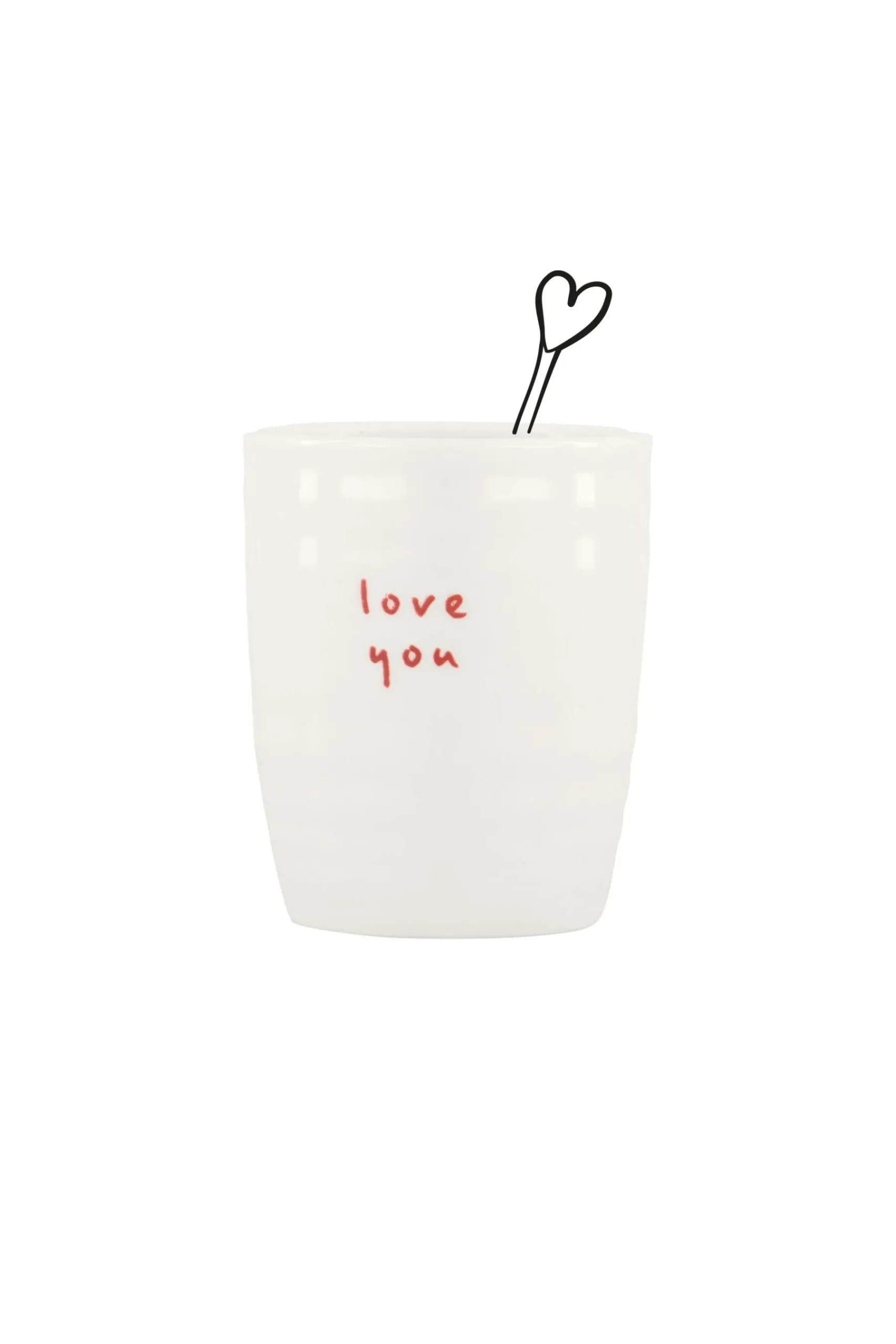 ZUSSS Servies*espressokopje love you wit/rood