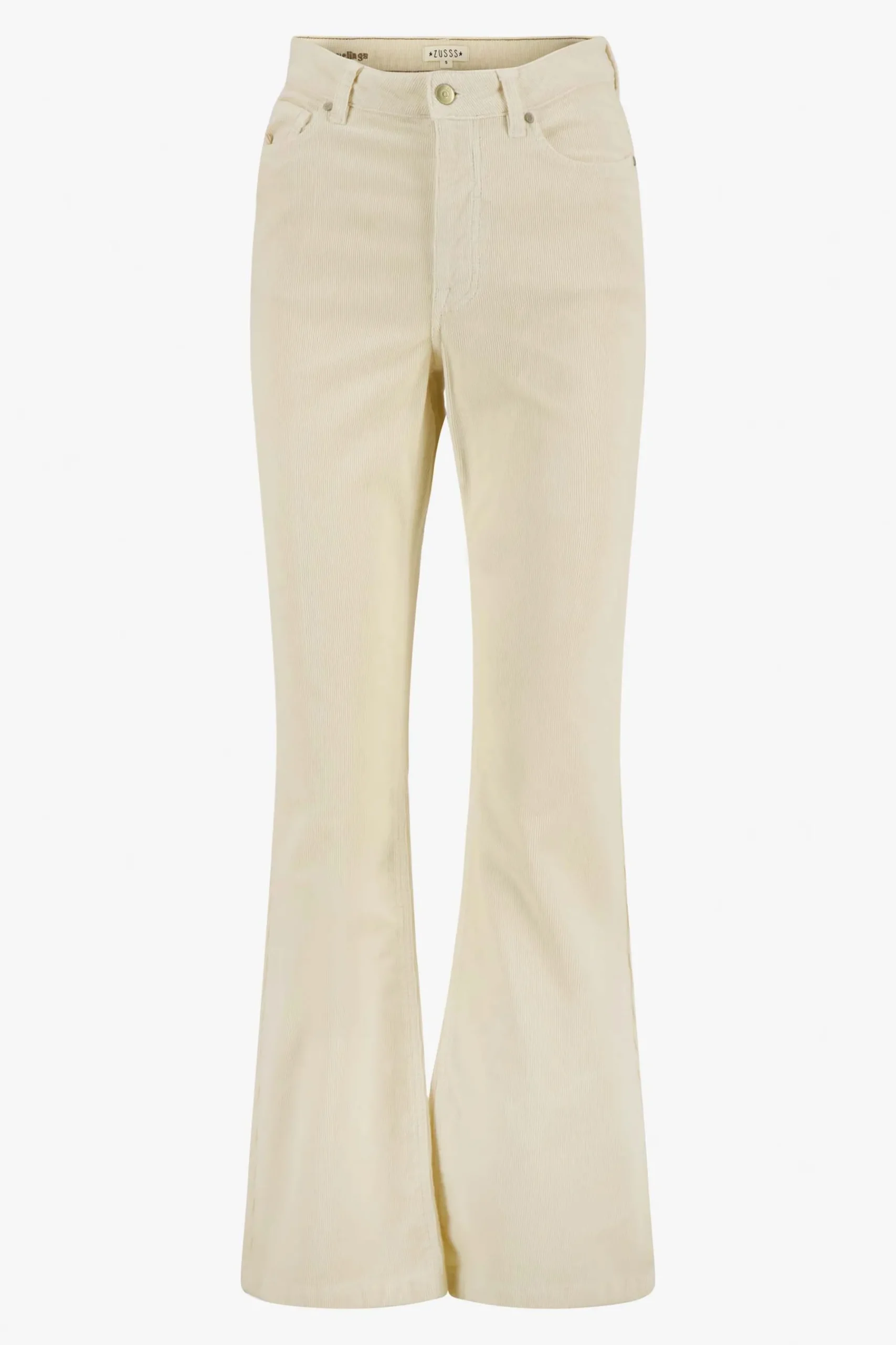 ZUSSS Broeken & Jeans*flared corduroy broek ecru