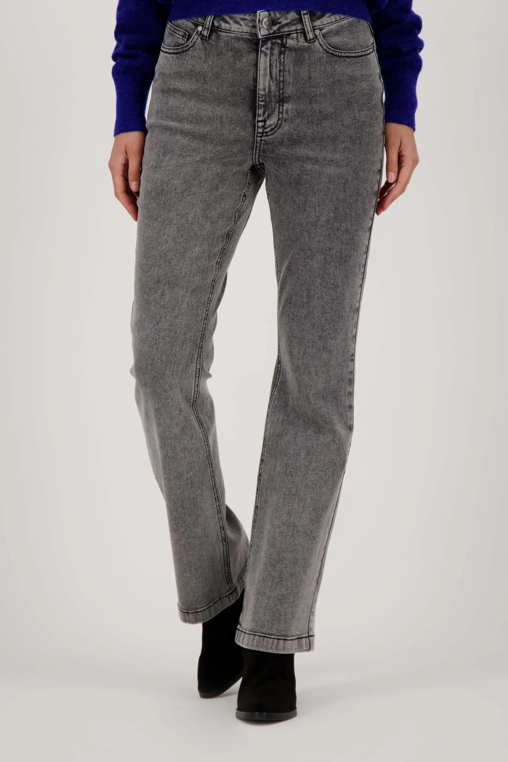 ZUSSS Broeken & Jeans*flared jeans grijs