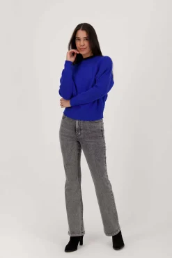 ZUSSS Broeken & Jeans*flared jeans grijs