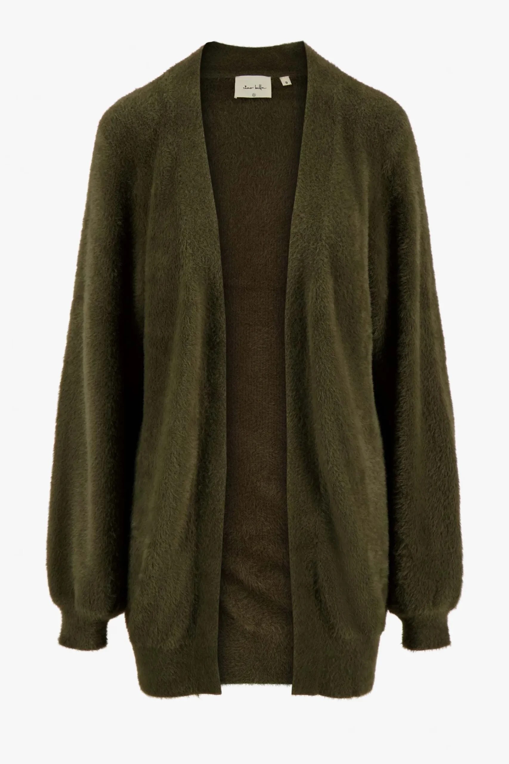 ZUSSS Vesten*fluffy vest donkergroen