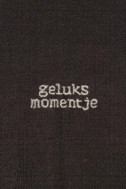 ZUSSS Verzorgingsproducten*gastendoekje geluksmomentje grijs zand/antraciet