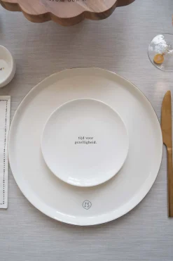 ZUSSS Servies*gebaksbordje tijd voor gezelligheid wit