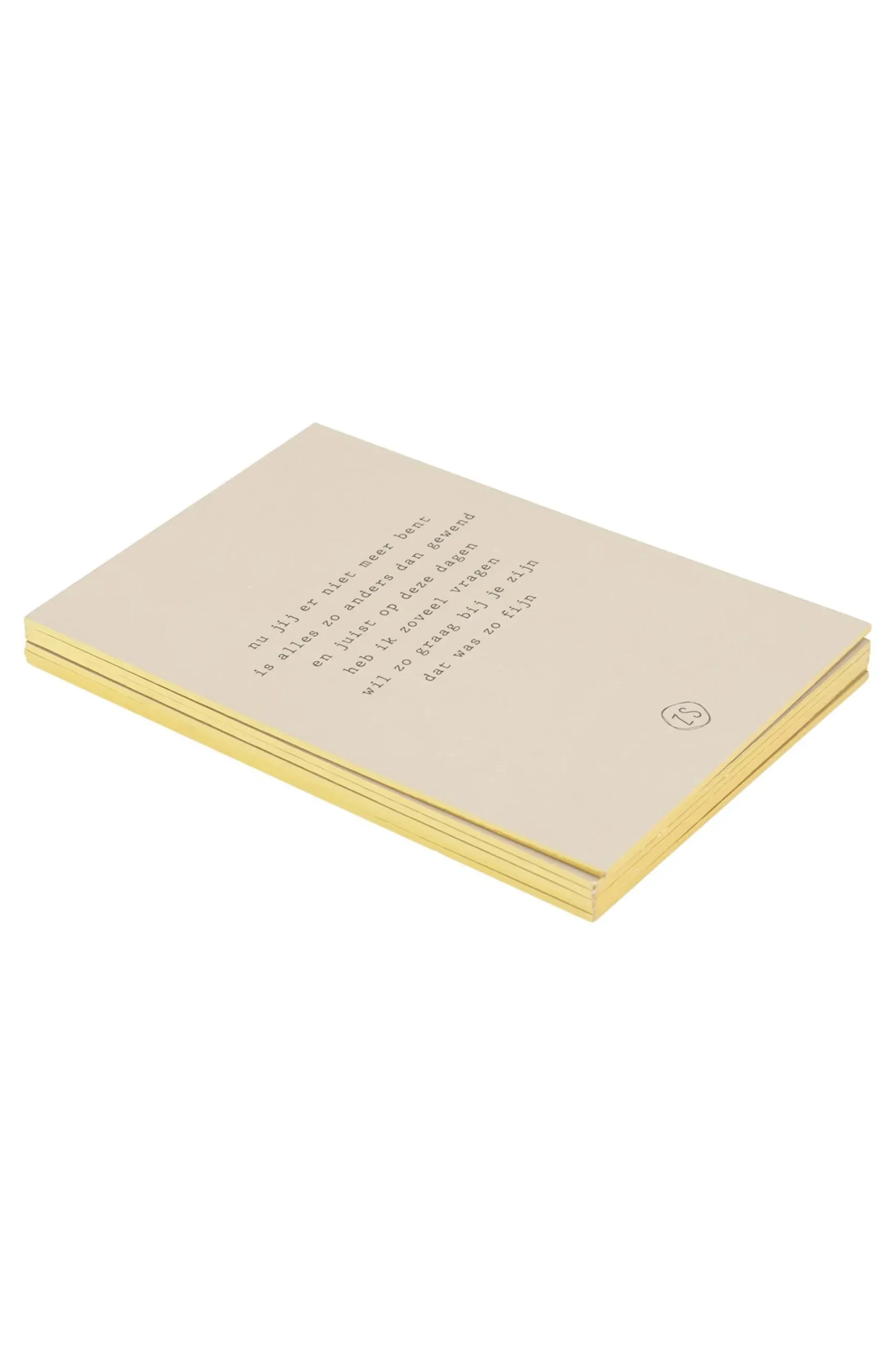 ZUSSS Kaartjes*gedichtenbundel missen wit/oker