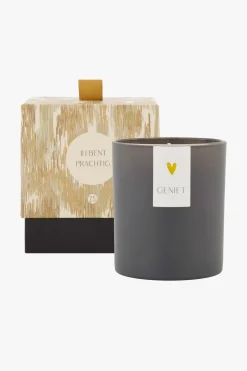 ZUSSS Geurkaarsen*geurkaars in doosje bamboe jij bent prachtig antracietgrijs