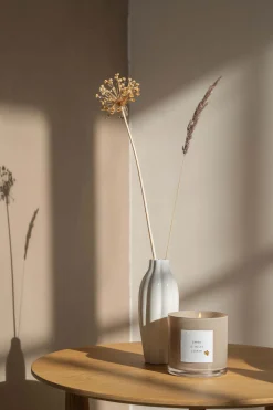 ZUSSS Geurkaarsen*geurkaars in glas gedicht samen is alles leuker M beige