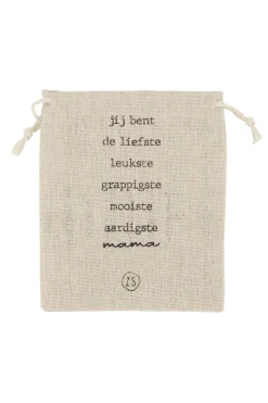 ZUSSS Geurkaarsen*geurkaars in katoenen zakje mama wit