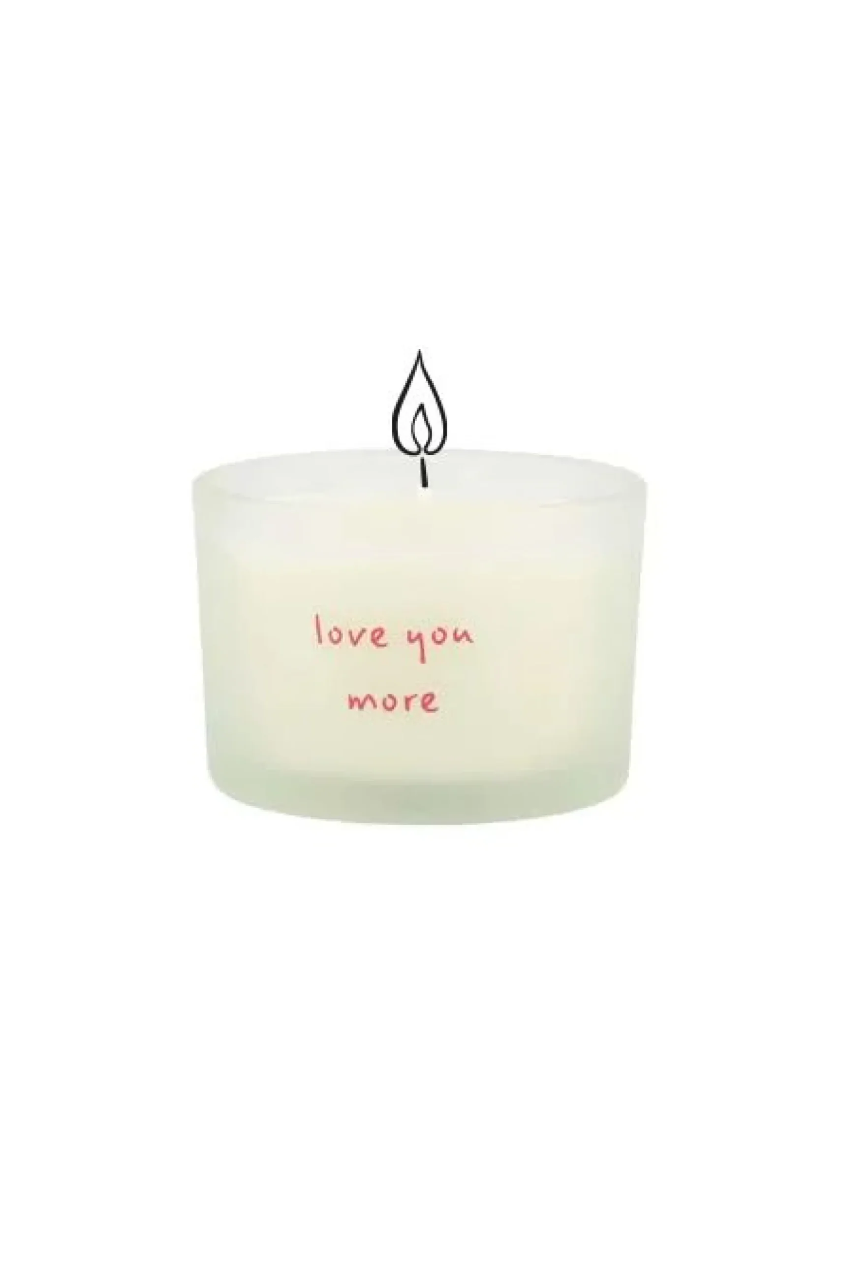 ZUSSS Geurkaarsen*geurkaars in wikkel love you more wit/rood