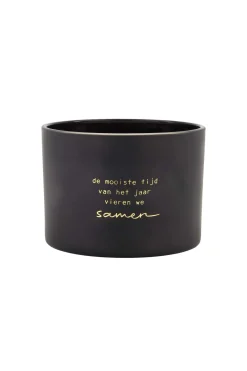 ZUSSS Geurkaarsen*geurkaars mooiste tijd van het jaar winterbloem zwart