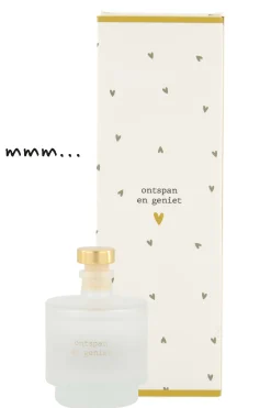 ZUSSS Bad*geurstokjes 90ml ontspan en geniet antracietgrijs/off white antracietgrijs/offwhite