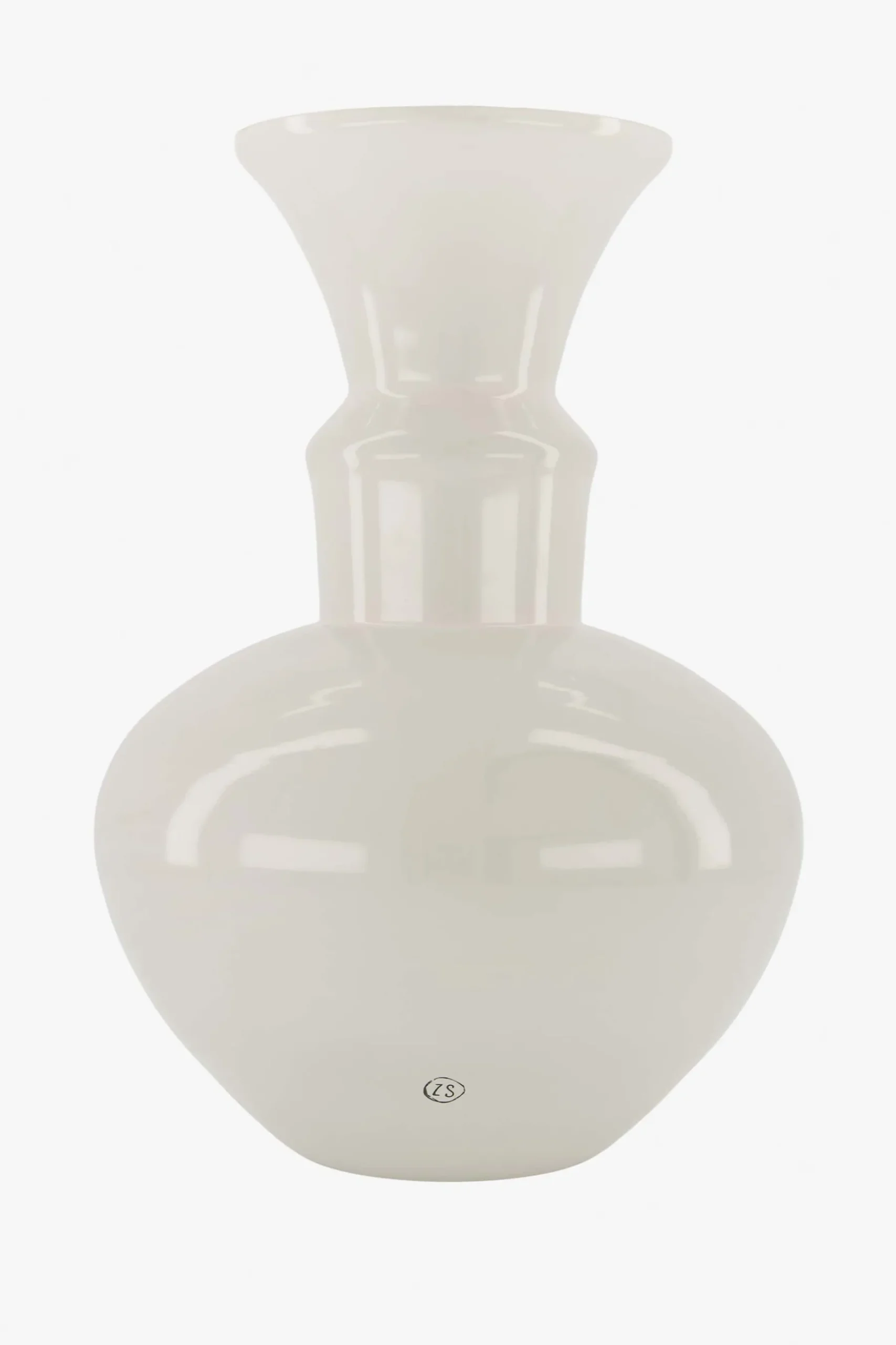 ZUSSS Vazen & Potten*glazen conische vaas wit