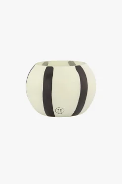 ZUSSS Geurkaarsen*glazen geurkaars met strepen zand antraciet zand/antraciet