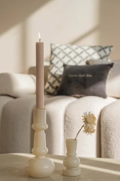 ZUSSS Kaarsen|Kaarsenhouders*glazen kandelaar 18cm zand