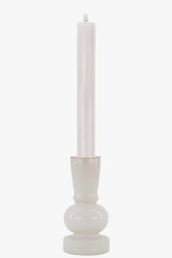 ZUSSS Kaarsen|Kaarsenhouders*glazen kandelaar M wit