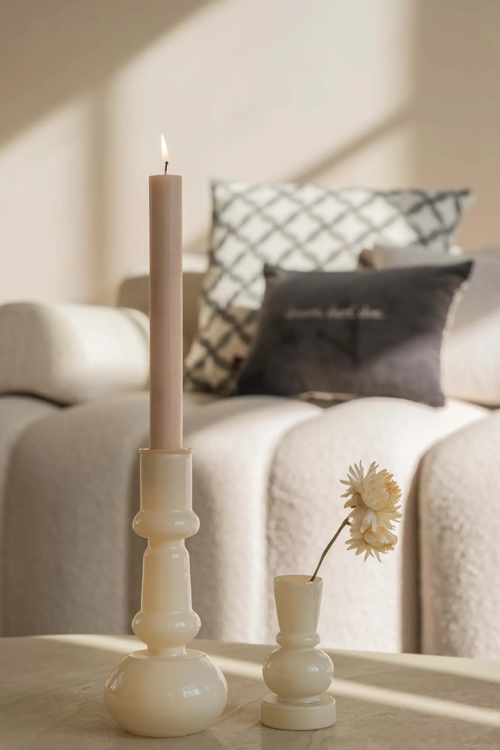 ZUSSS Kaarsen|Kaarsenhouders*glazen vaasje zand