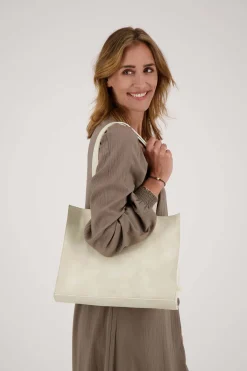 ZUSSS Schoudertassen & Handtassen*handtas ecru