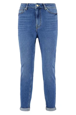 ZUSSS Broeken & Jeans*high waist jeans midden blauw middenblauw