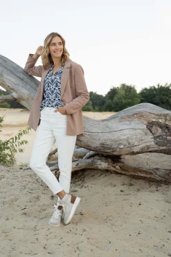 ZUSSS Broeken & Jeans*high waist jeans off white ecru