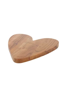 ZUSSS Keukenaccessoires*houten borrelplank hartje donkerbruin