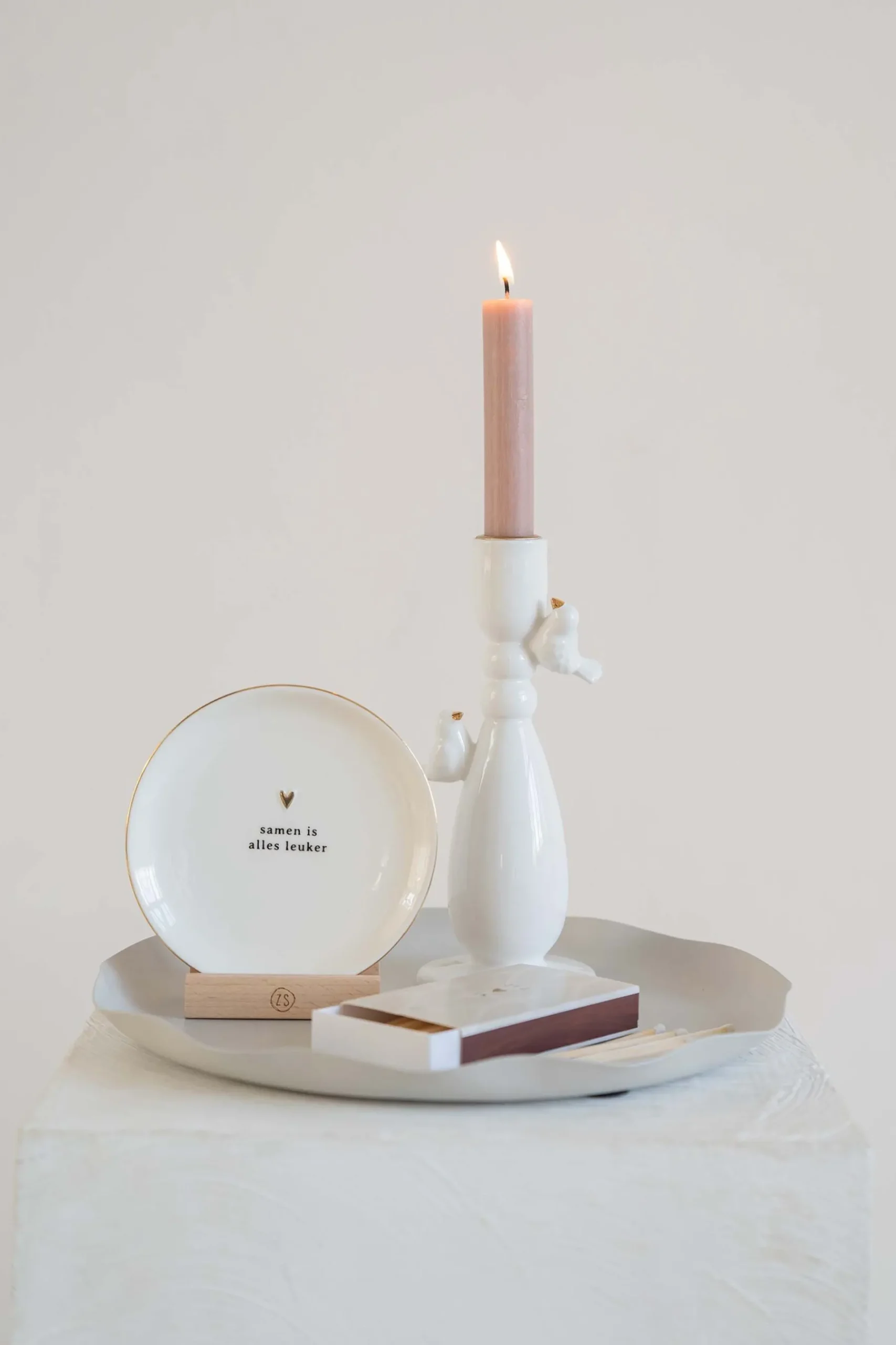 ZUSSS Overige Woonaccessoires*houten houder wandbordje naturel