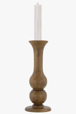 ZUSSS Kaarsen|Kaarsenhouders*houten kandelaar L donkerbruin